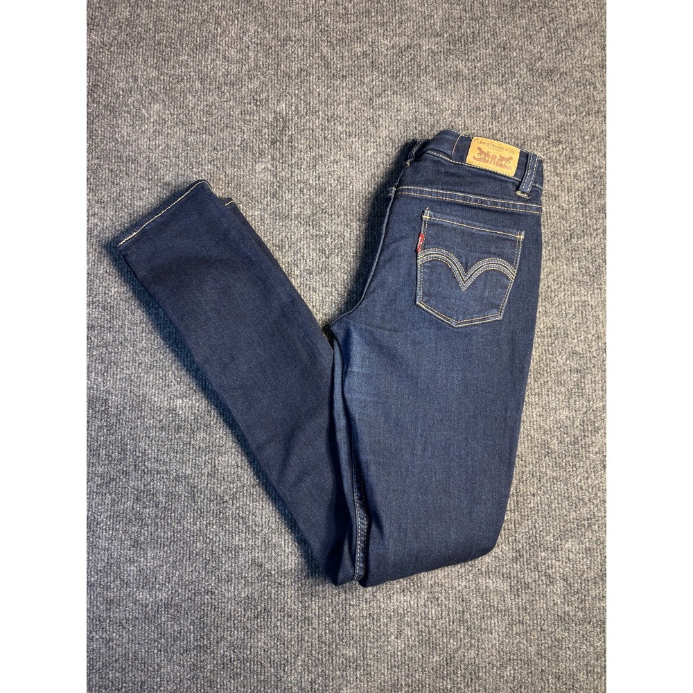 Levi's Jeans Womens 14 Blue Denim Stretch Streetwear Slim Fit Skinny Leg Red Tab